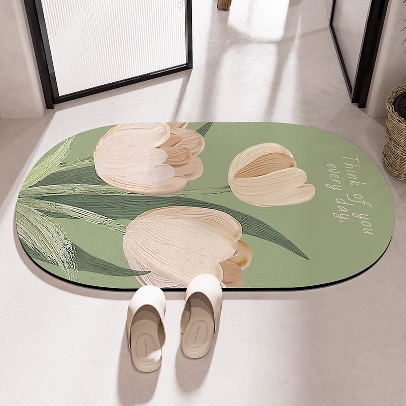 Customizable Size Diatom Mud Absorbent Floor Mat Bathroom Door Cushion Non-slip Toilet Mat Toilet Yiwu Carpet