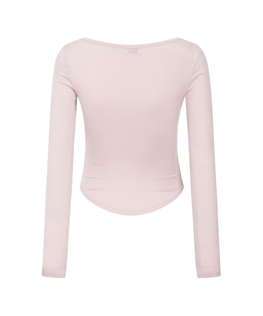Peullijeunopallou Romy Logo Long Sleeve Top (Pink)