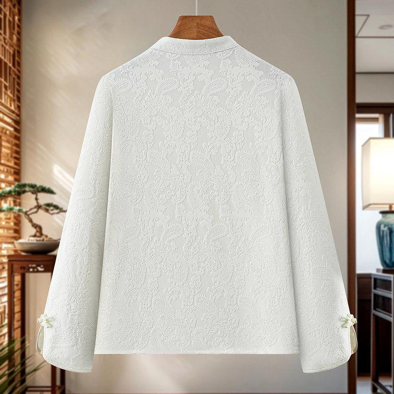 Women's Long Sleeve Chinese Style Velvet Top for Spring/Autumn