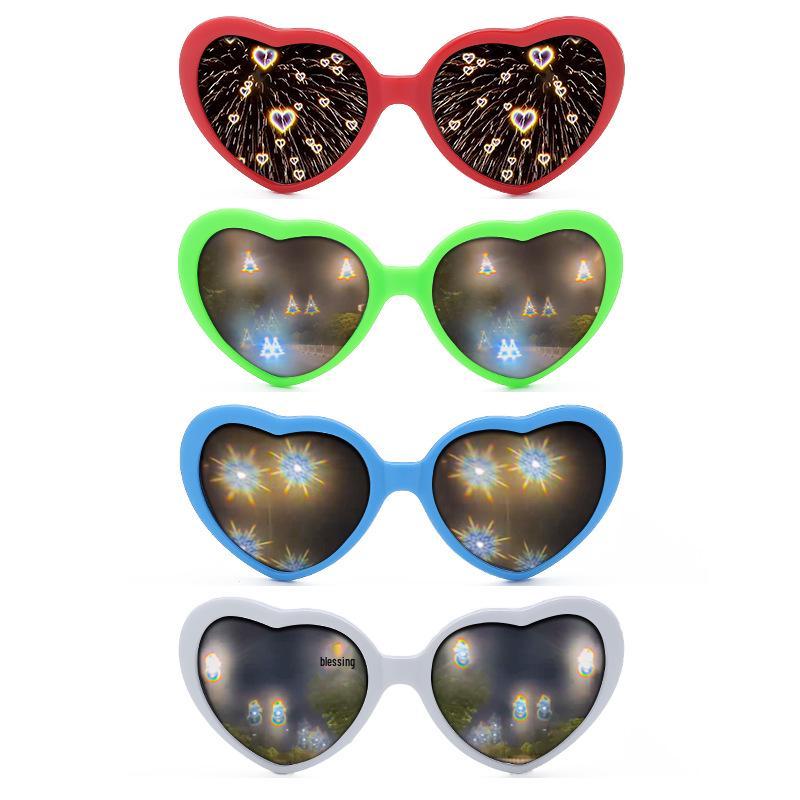Romantic Heart-Shaped UV Protection Sunglasses - Mood Changing, Date Essential