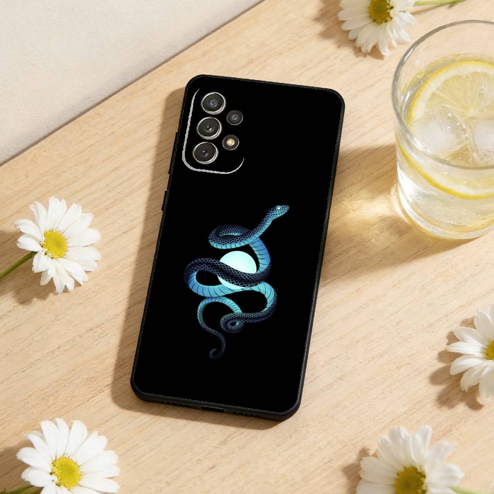 Divine Wisdom snake Phone Case For Samsung S25,S24,S21,S22,S23,S30,Ultra,S20,Plus,Soft Silicone Black Cover