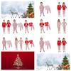 European And American Printed Christmas Home Clothing Suit For Parents And Children
