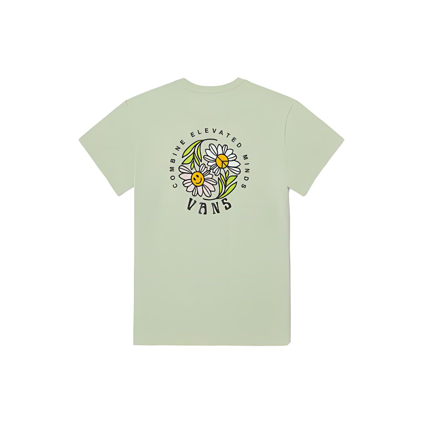 

Vans Пуловер с круглым вырезом и цветочным принтом, футболка с короткими рукавами, женские топы, светло-зеленый VN0008ZDBQH XL