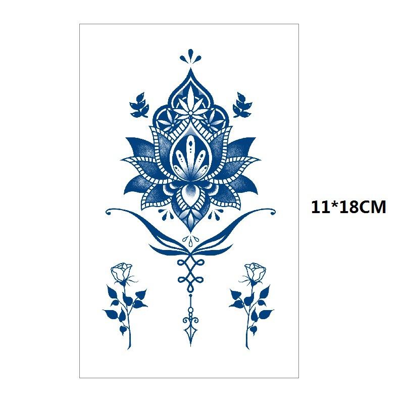 Herbs Gradual Change Jellyfish Planet Feather Snake Big Pattern Geisha Slowly Color Simulation Water Transfer Tattoo Sticker