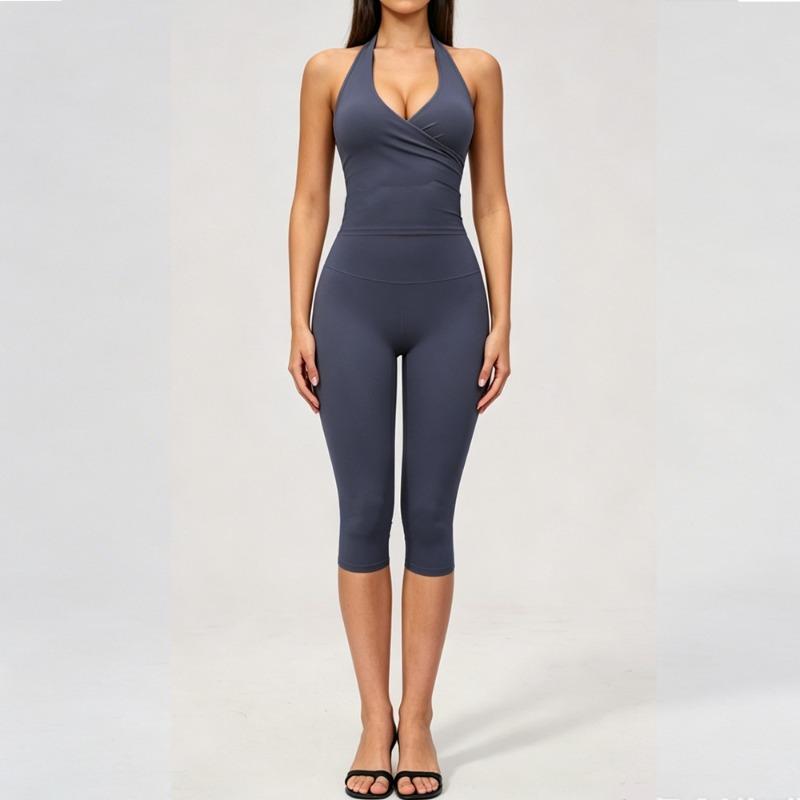 Loose casual fashion suit women s grinding yoga suit outdoor sports two-piece set S