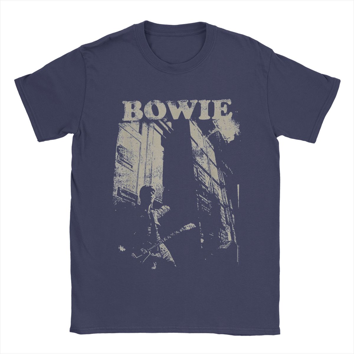 

Men T-Shirts Stack Davids Bowied Vintage Pure Cotton Tee Shirt Short Sleeve T Shirts Round Neck Clothes Printing 3XL