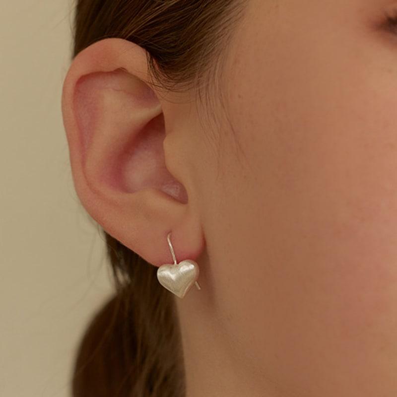 Life Heart Drop Hook Earring