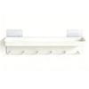 Wall Key Holder Mail Organizer Wall Mount Hanging Key Rack with 6 Hooks for Sunglasses Wallets White