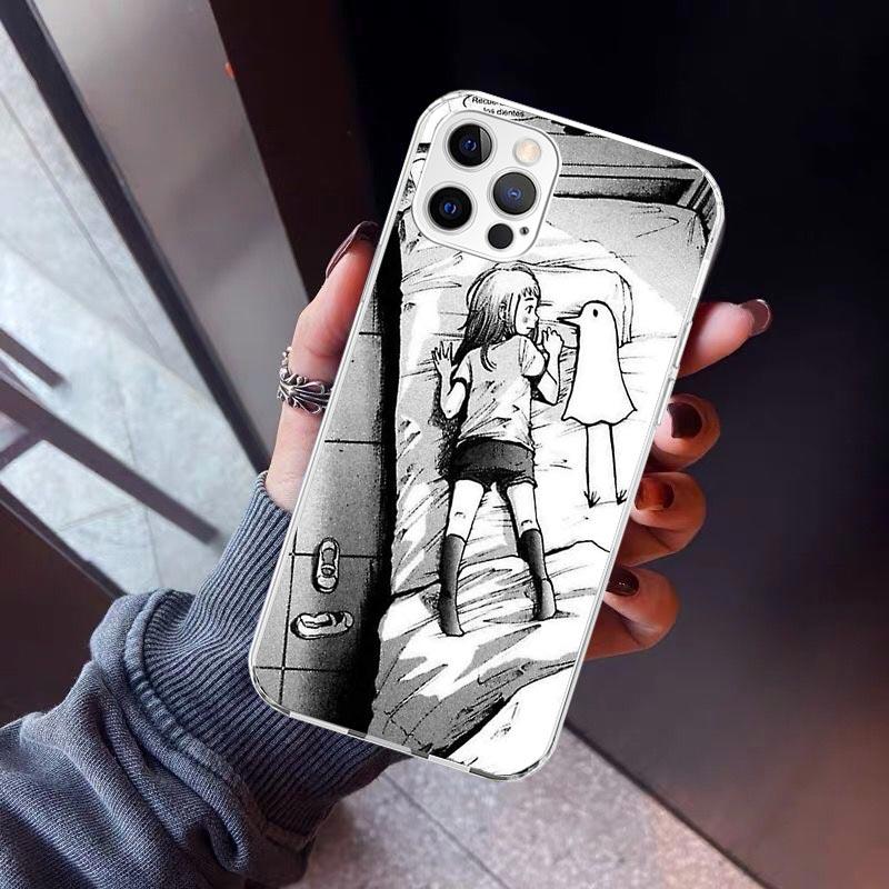 Oyasumi Punpun Phone Case For iPhone 17 Air 11 13 Mini 14 15 Plus 16 12 Pro Max 16E SE 7 8 Pattern Soft TPU Back Cover 17 Air 1