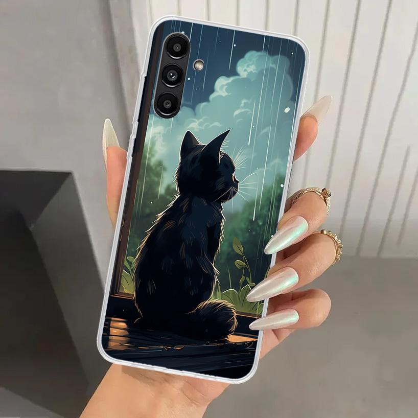 

Аниме Кот Дождь Животное Чехол для Телефона для Samsung Galaxy A17 A16 A37 A26 A36 A57 A56 A15 A25 A35 A55 A14 A24 A34 A54 A13 A23 A33 A53 Samsung A35
