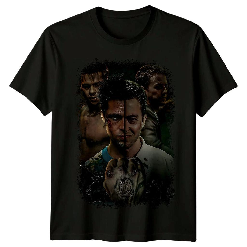 Fight Club (1999) Movie Poster Inspired T-Shirt Retro 90s Tee Unisex Fans Gift