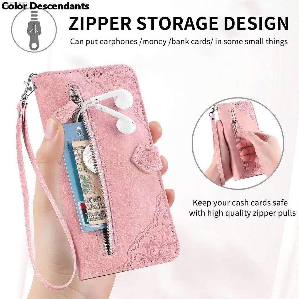 Zipper Leather Wallet Funda for Oukitel C35 2023 Flip Case Multi Card Slot Book Shell Armor Phone for C36 C33 C32 C31 32 33 36