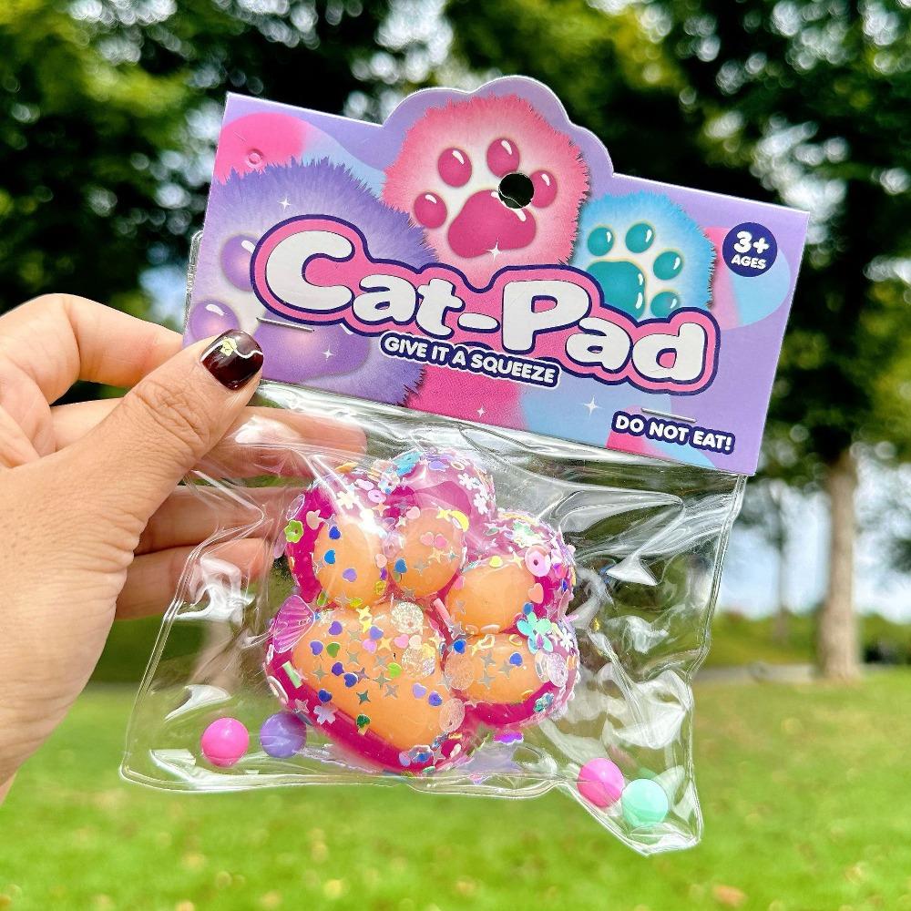 Squeeze Toy Decompressing Pinching Cat Paw Sticky Decompressing Toy New Relief Relax Toys