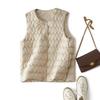 Gilet leggero in piuma d'anatra bianco con scollo rotondo e a V, senza maniche, gilet interno in piuma