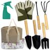 Cross-border Garden Tool Set Wooden Handle Mowing Garden Tool Set Pruning Shears Stainless Steel Gardening Kit