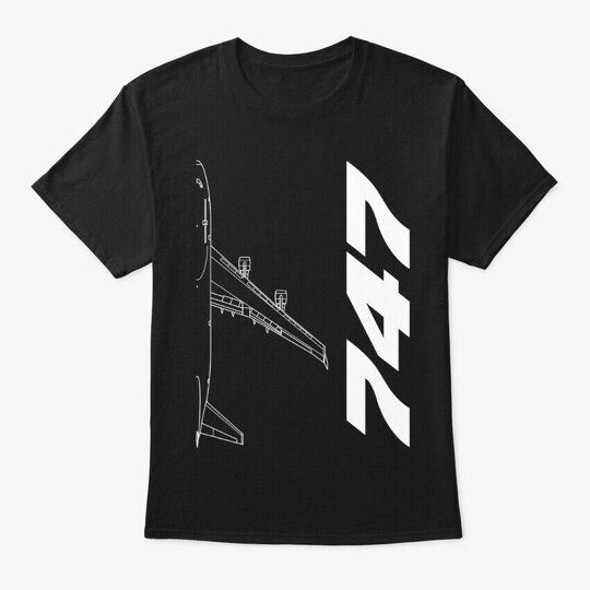 Unisex Shirt Cotton Oversize Large Size Boeing 747 T-Shirt Made In the USA Size S To 5XL