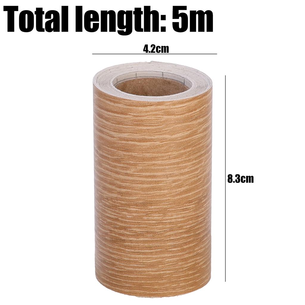 5-15M Self-Adhesive Wood Grain Sticker Roll for Door Frames Window Frames Wall Decoration Repair Patch Furniture Renovation Tape