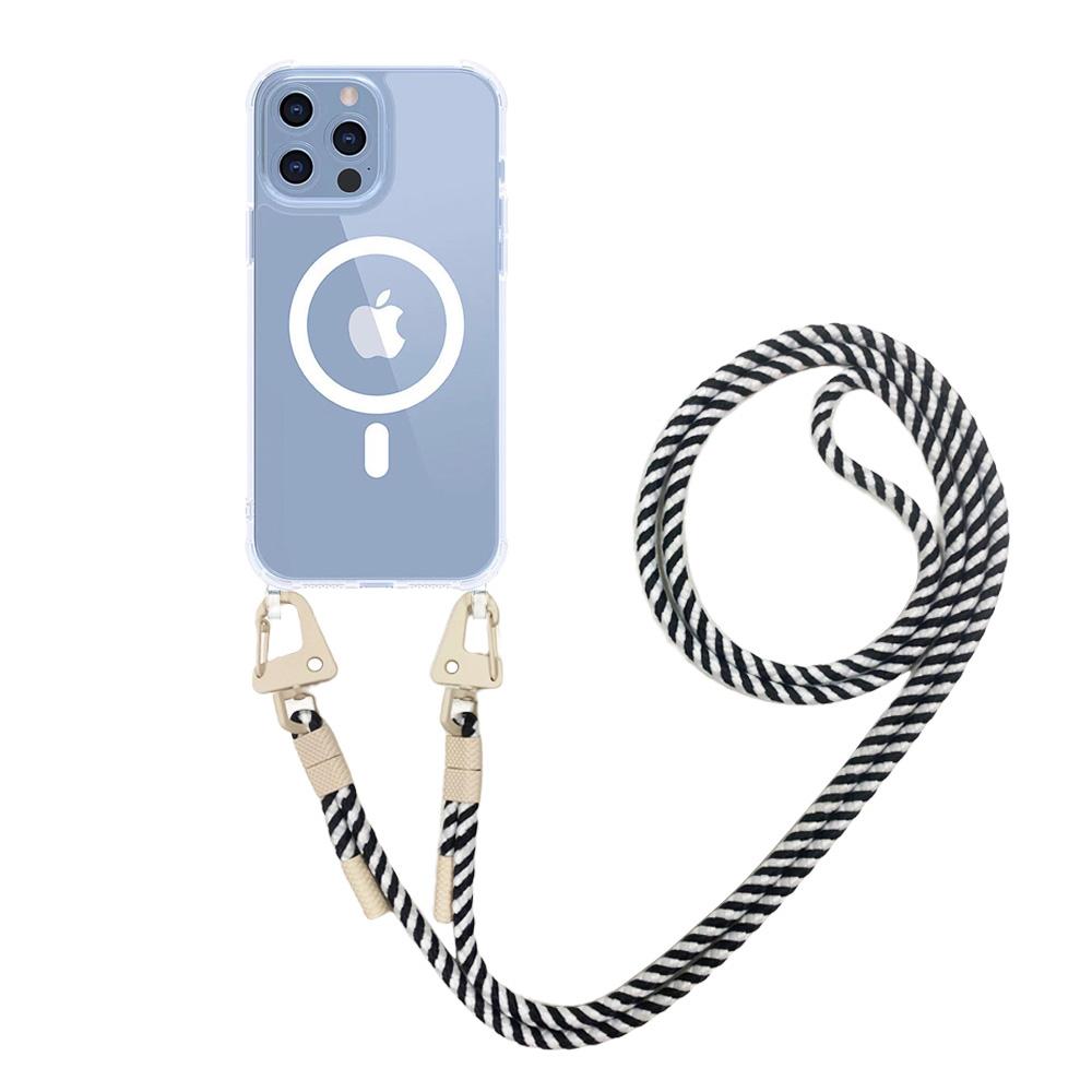

Crossbody Lanyard For Magsafe Magnetic Wireless Charging Case For iPhone 14 13 15 16 Pro Max 11 Pro 12 Pro Hard PC Cover For iPhone 16 Pro&Case & Strap