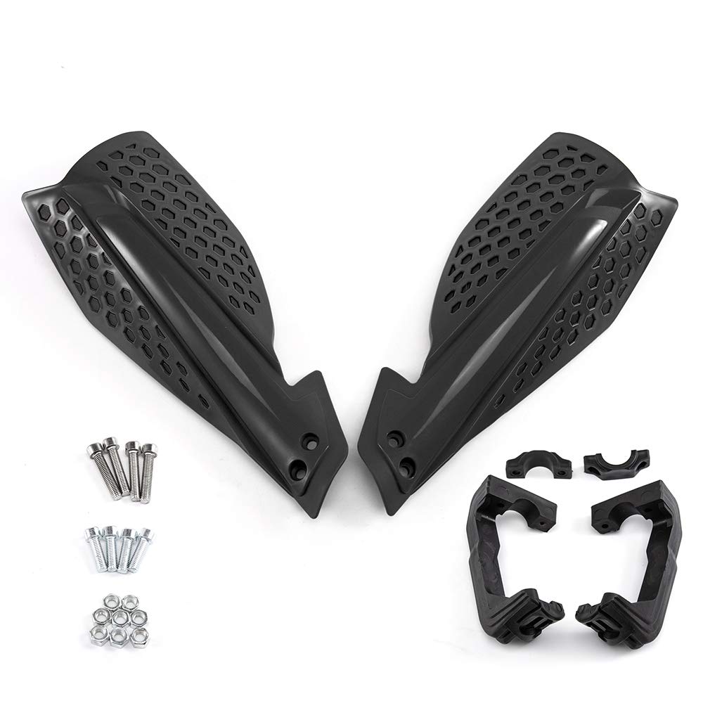 Evomosa Motorcycle inch Motocross Black Handguards, Universal, 7/8 (22mm), Handguards,