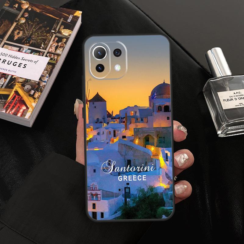 Oia Santorini Greece Case For Xiaomi 13 14 15 Ultra 11T 12T 13T 14T Pro POCO X7 Pro X3 X5 X6 F5 F6 M6 Pro Cover