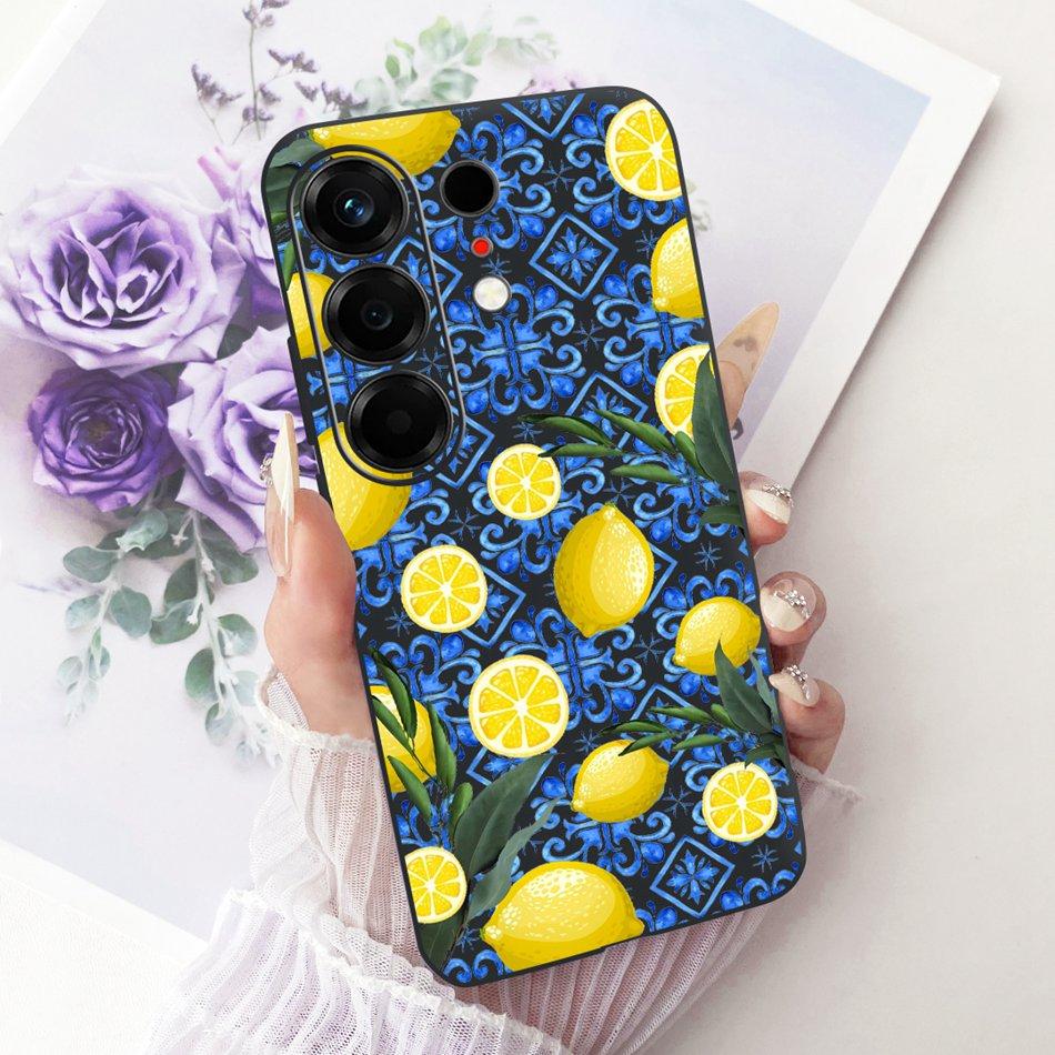 For Tecno Camon 50 4G CN5 Cute Flower Butterfly Cat Painted Case For Tecno Camon50 4G Black Silicone Soft Phone Cases