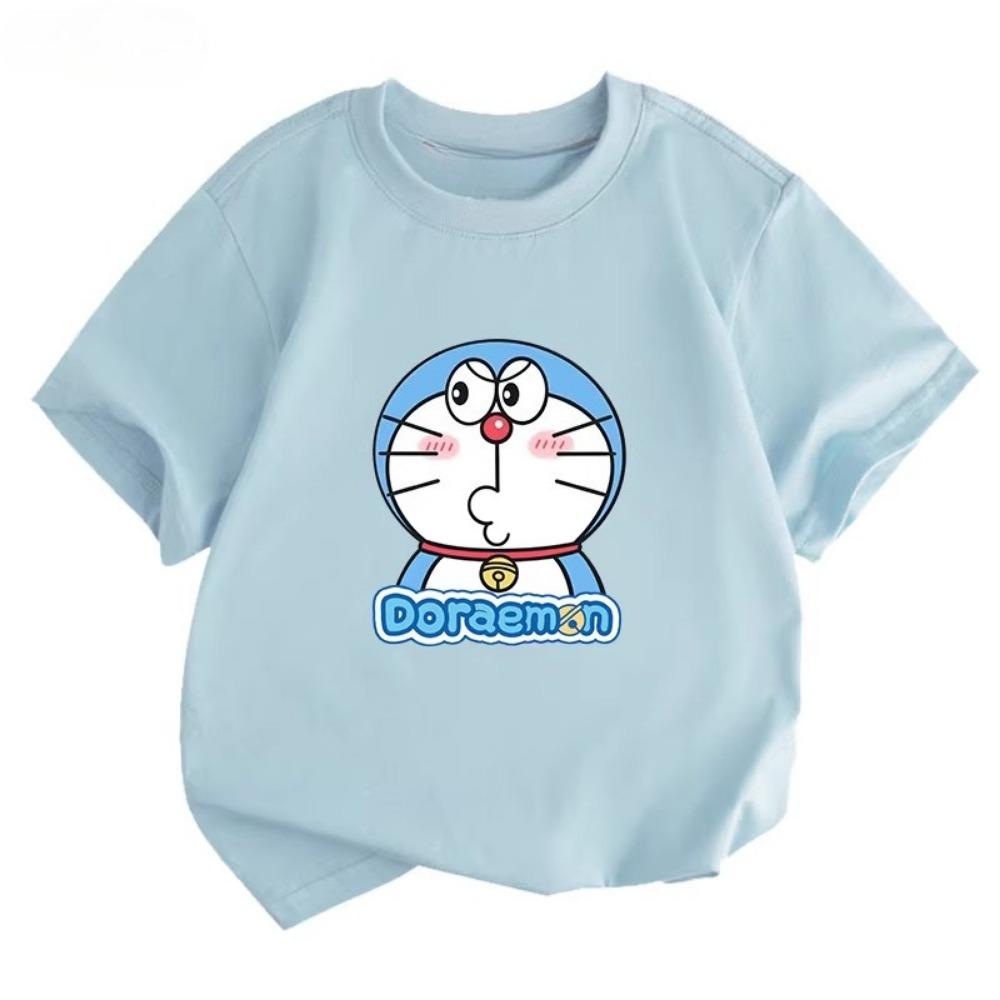 Doraemon children's T-shirt, summer new style, comfortable breathable top for boys and girls