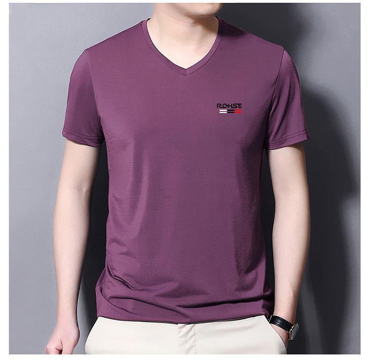 

Мужская футболка с коротким рукавом, повседневная мужская летняя деловая мужская новая футболка с v-образным вырезом и коротким рукавом