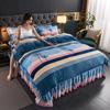 4pcs Bedding Set Fine Velvet Duvet Cover King Queen Size Thicken Quick Warm Coral Fleece Quilt Cover Bed Sheet Pillowcase