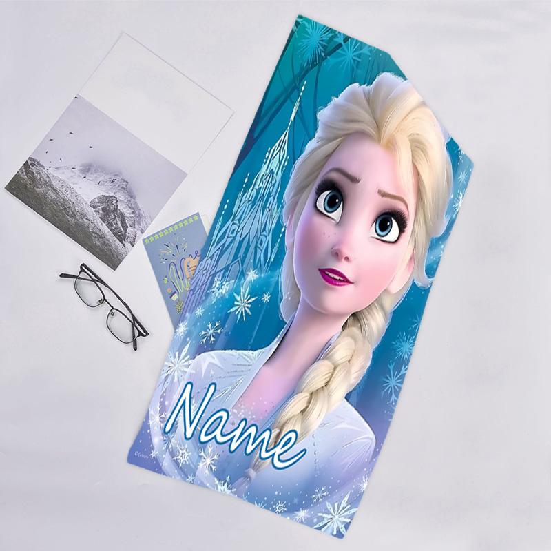 1pc Frozen8 Beach Towel with Custom Name, Beach/Swimming/Bath/Picnic/Camping Towel, Suitable for Seaside Beaches
