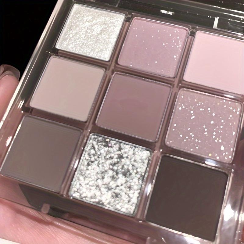 9-Color Eyeshadow Palette Comprehensive Makeup with Matte Shimmery Glitter Effects for Daily Makeup and Smokey Eye Makeup