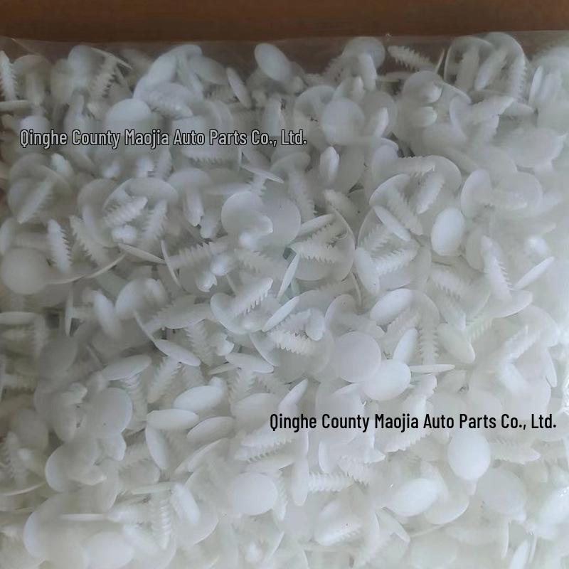 Klips mocujący podsufitkę samochodową 5 mm - Nylonowy nit zatrzaskowy, Czarny/Biały