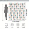 1 Piece Modern Simple Pineapple Pattern Shower Curtain, Polyester, White With Orange Pineapple And Green Leaves, With Hook