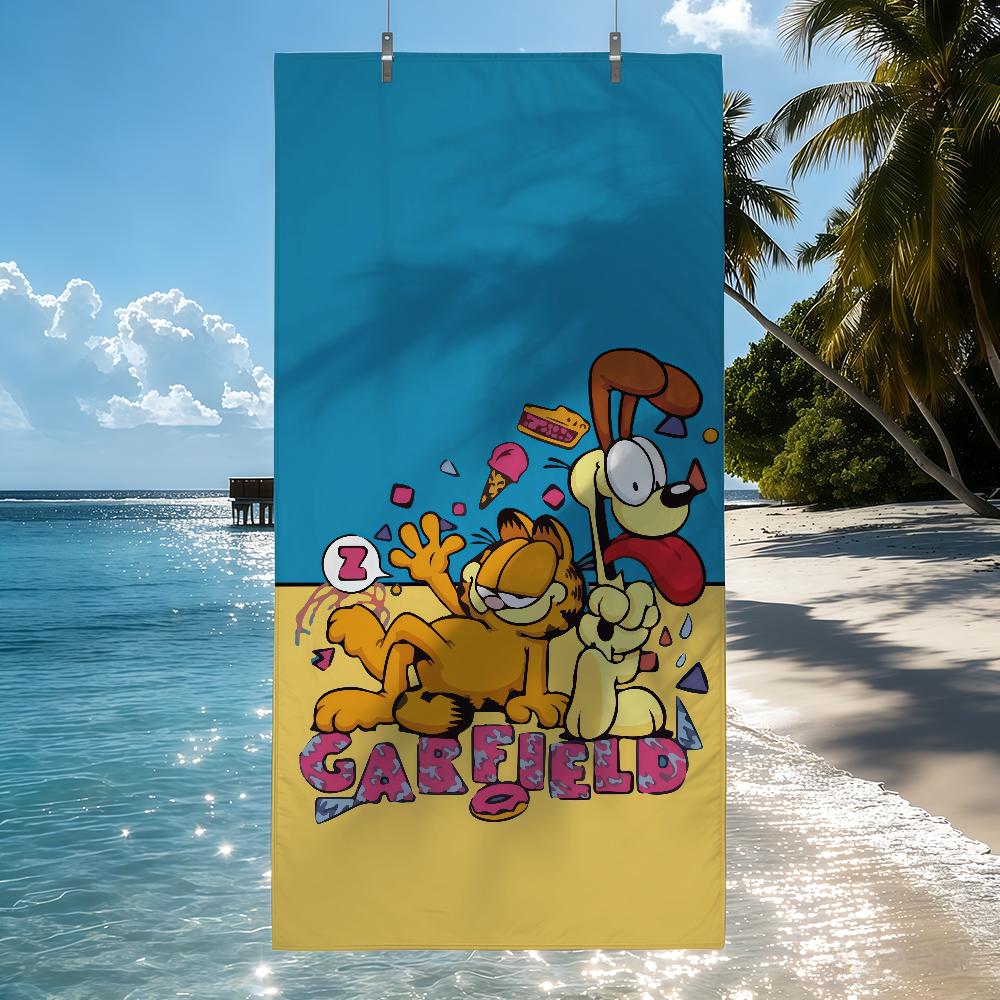 Cartoon G-Garfield Towel Quick Drying Beach Towels Are Suitable For Swimming Pools Camping Yoga And The Gym
