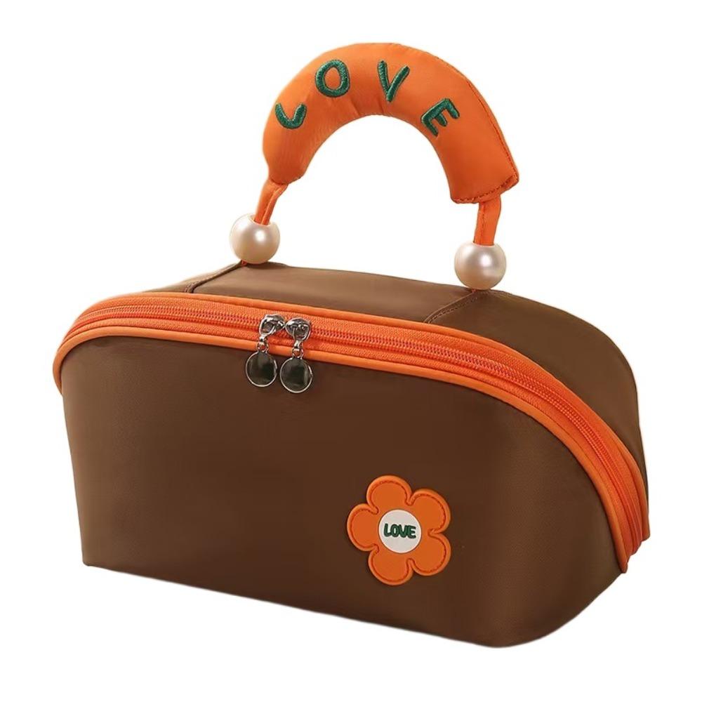 

Косметичка-облако с двойной молнией, жемчужная сумка для мытья, портативная ручная косметичка для девочек