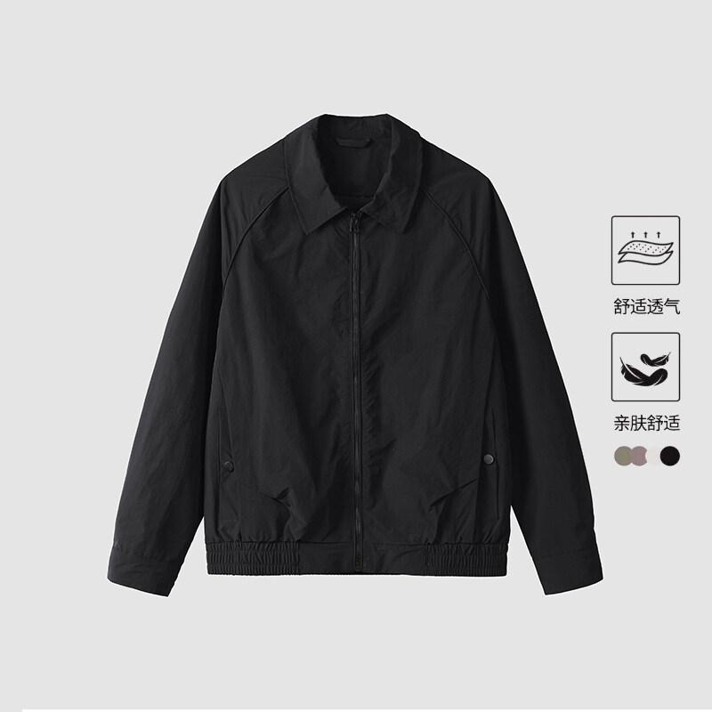 Spring New Old Money Style Solid Color Line Deconstruction Splicing Lapel Casual Double Zipper Executive Jacket Top