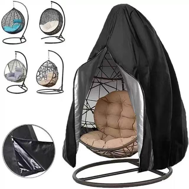 Waterproof Eggshell Hanging Chair Dust Cover - Zipper Style, Outdoor 210 Oxford Cloth