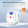 Carbon Monoxide Detector 2 In 1 Alarm With LCD Display Battery Operated Suitable For Kitchen Home Wireless Installation