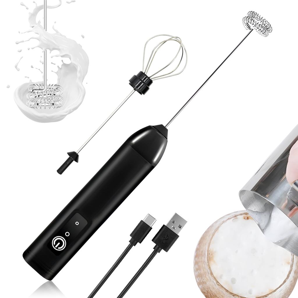 1Pc Electric Milk Frother Coffee Milk Frother Coffee Mixer 500Mah Usb-Charging Portable Egg Beater Coffee Milk Mixing Blender