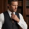 Men Tie Formal Striped Spotted Print Groom Wedding Tie Business Wear Clear Pattern Pointed Office Banquets Necktie