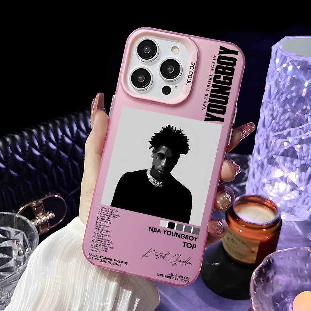 

Epc Rapper Y-YoungBoy Phone Case For iPhone 17 Air 16e 15 14 13 12 11 Pro Max Plus Mini Multicolor Matte Metallic Aurora Funda iPhone17 Pro Max
