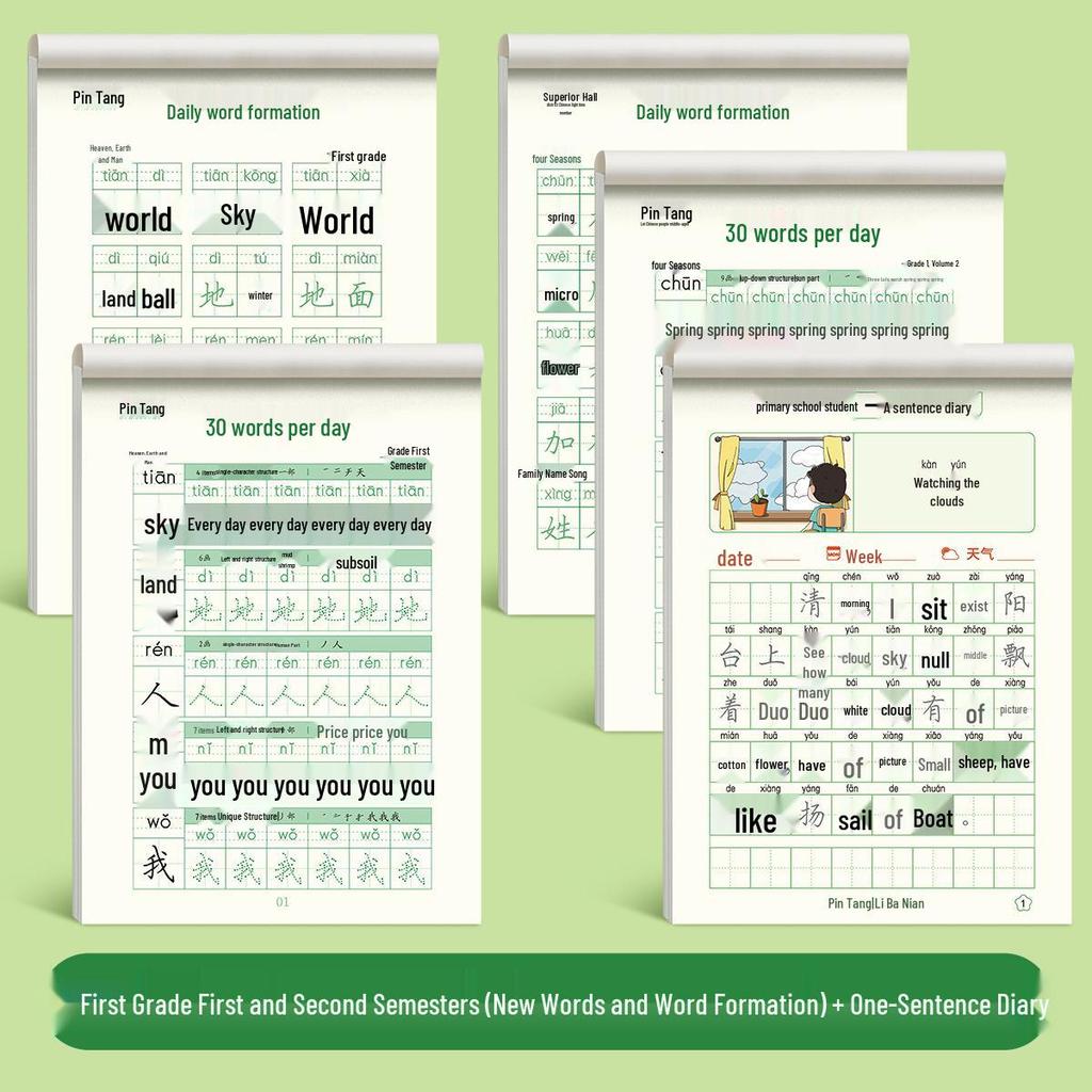 Cuaderno de Práctica de Pinyin: Ejercicios de Consonantes, Vocales y Fusión para Educación Infantil y Transición al Jardín de Infancia