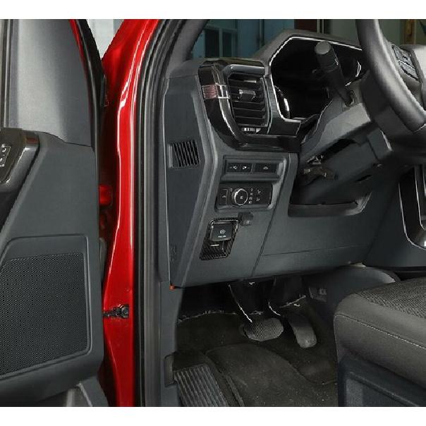 For - Ford F150 F-150 Carbon Fiber Handbrake P Switch Buttons Cover Trim