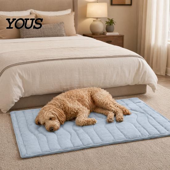 Cooling Mat for Dogs Dog Mat, Foldable Portable Pet Pad, Crate Durable Multi-Layer Resting Cats Indoor Travel Use