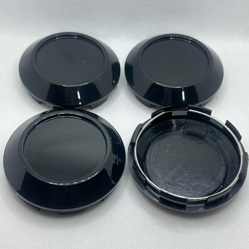 4 шт./компл. 76,5 мм Колпачок центра ступицы колеса автомобиля Колесные диски Крышка центра ступицы АБС Черный Серебристый Прочный Гладкий Без логотипа Автоаксессуары чёрный