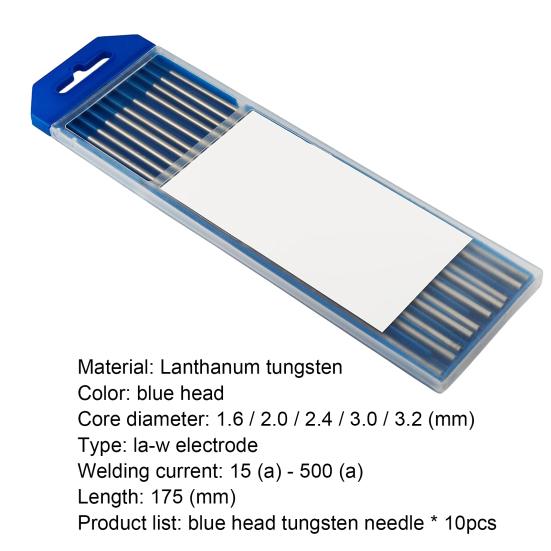 10 Pezzi 175mm Ago di Tungsteno Ottima Lavorazione Anti-corrosione Portatile Blu Tungsteno Terra Rara Asta