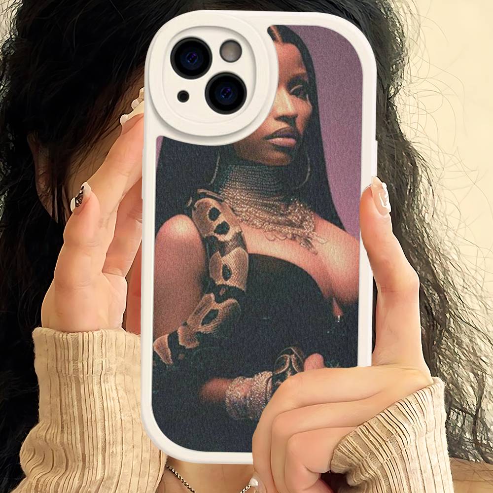 Nicki Minaj Rapper Phone Cover For IPhone 11 12 13 14 15 16 Pro Max Mini Plus Soft Leather Case