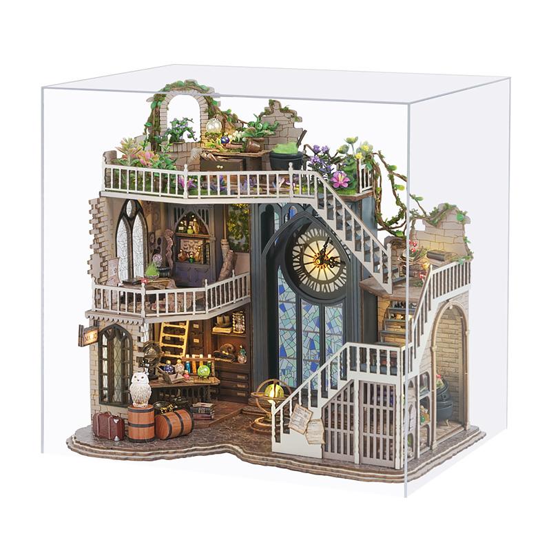 DIY Wooden Doll House Garden Model 3D Puzzle Assemble Building Kits Toys Home Bedroom Decoration With LED Lights Dollhouse Gift
