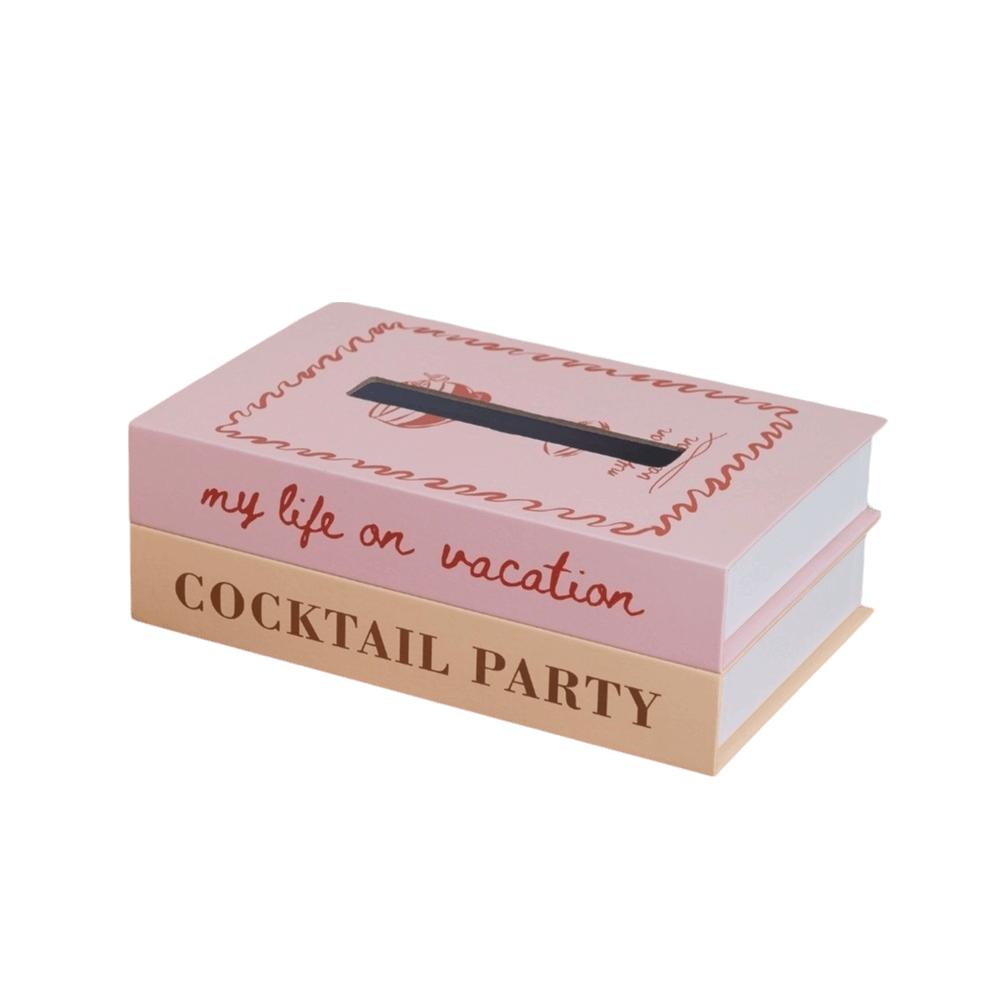 

Container Storage Box Luxury Paper Box Retro Napkin Holder Case Office Type2