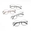 Full Titanium Large Square Blue Light Retro Glasses Simple Flat Glasses Women'S Retro Frames Men