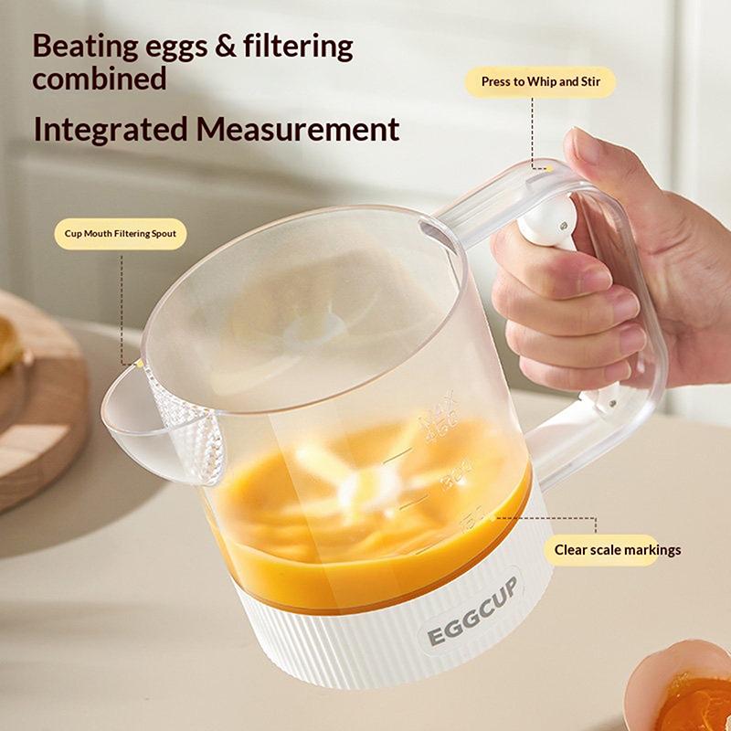 Salatdressing-Schüttelflasche Halbautomatische Rührbecher für die Küche Eieraufschläger Flüssigkeitsmischbecher Vinaigrette-Dressingflasche